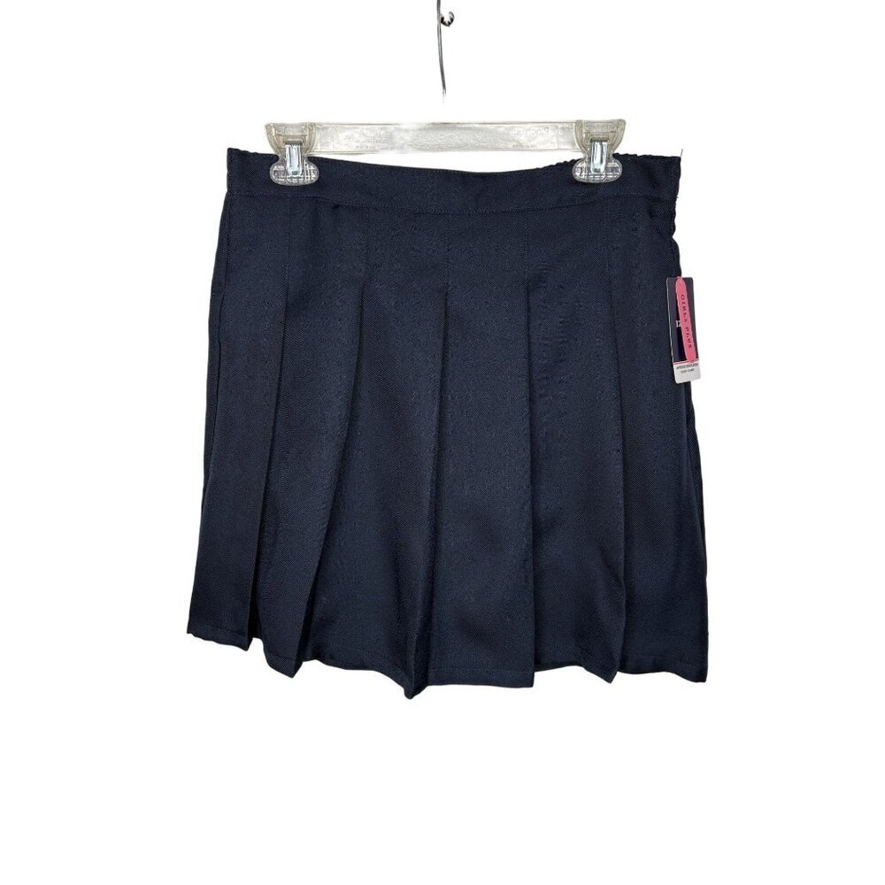 Girls Navy Pleated Skirt With Shorts 20.5 Plus By French Toast